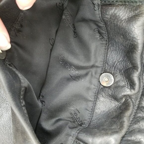 Fossil Purse Womens12x10x4 Vintage Black Leather Double Strap Shoulder Bag *Read - Picture 2 of 7